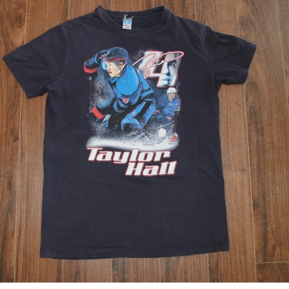 Taylor Hall Hockey NHL Oilers Hurricanes T Shirt Med Chest 36" Cotton